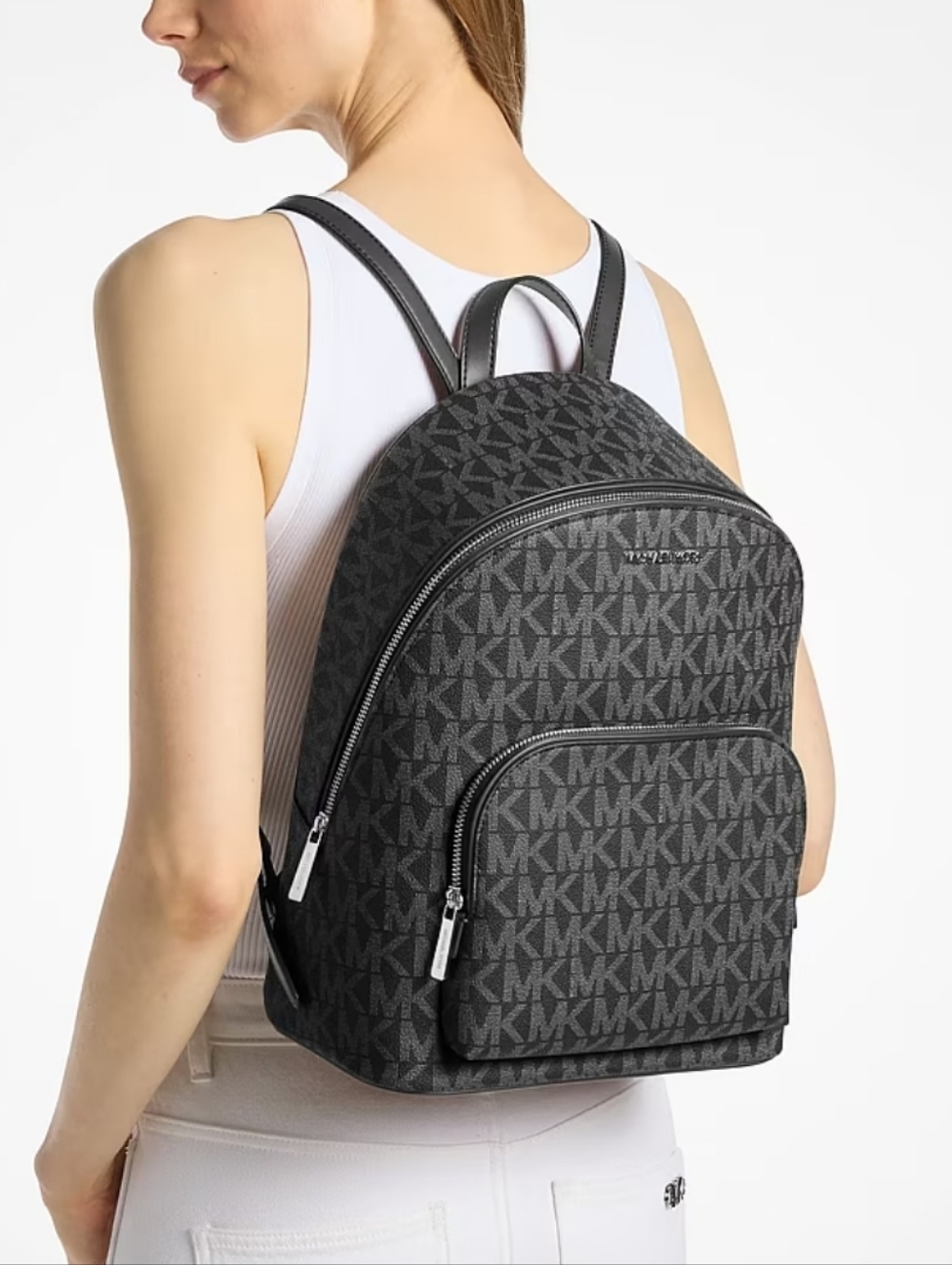 Michael Kors Connie Medium Logo Backpack - Picture 8 of 9